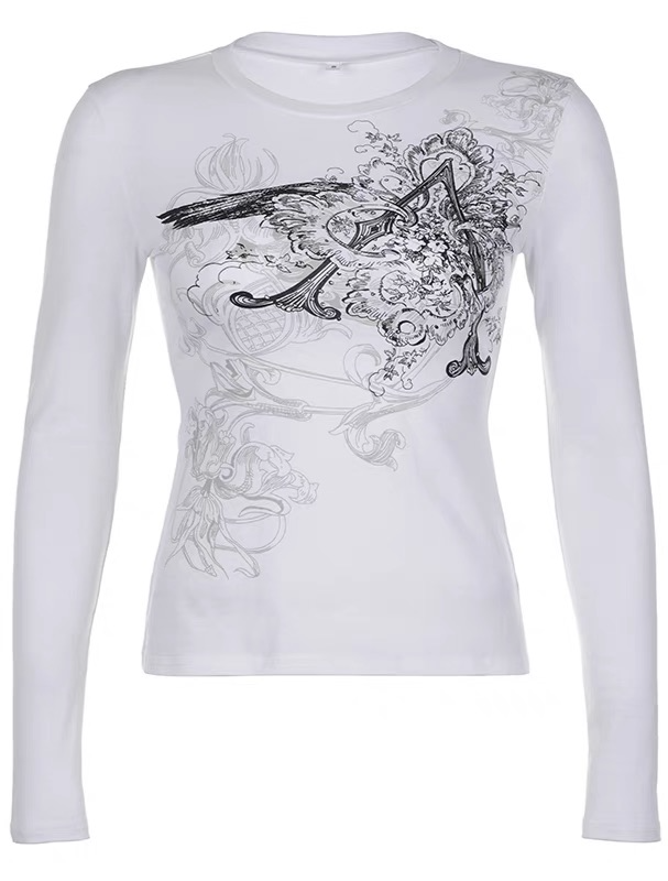 디멘션 y2k gothic printed long sleeve