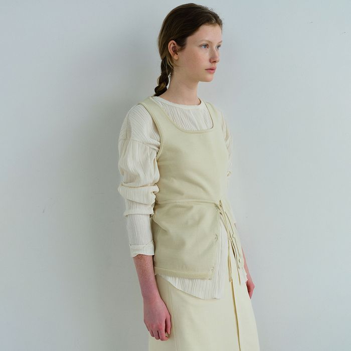 string piping knit vest (cream ss ver.)