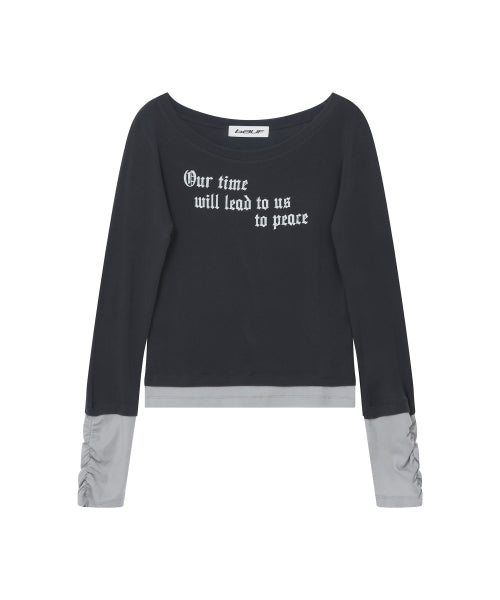 Our Layered Long Sleeve T-shirt [Charcoal]