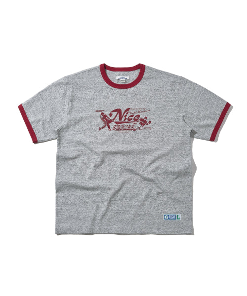 Nice Weather Color Nice Series Ringer T-shirt H. Grey