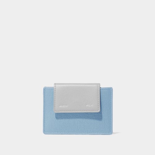 Semi Flip Card Wallet - Blue Gray