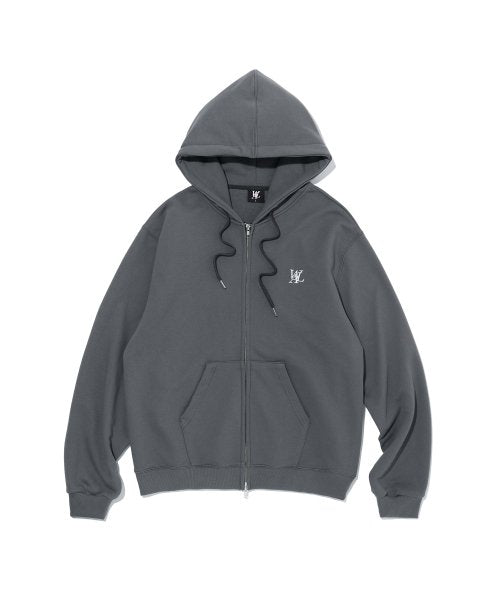 Signature hood zip-up - CHARCOAL