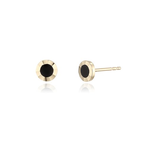 Black Point Round 14k Earrings LPFM4037G