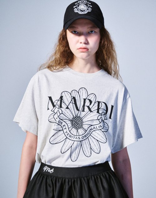 Tシャツ フラワーマルディ アルムニ_オートミール ブラック