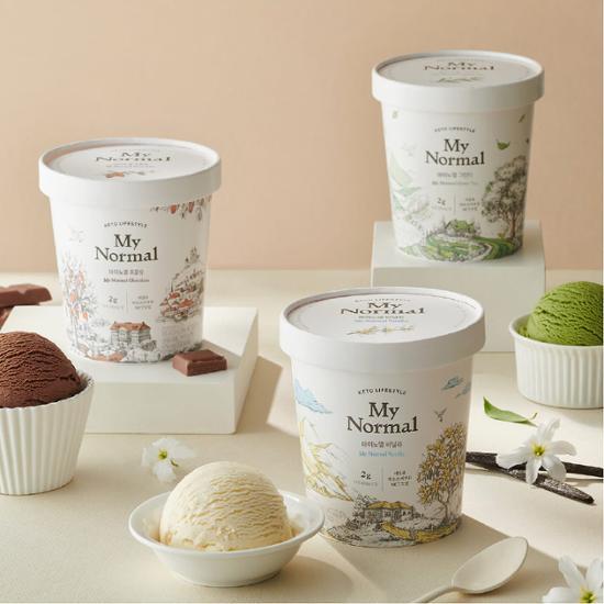 3 sets of my normal low-sugar ice cream (Vanilla, chocolate and green tea flavors can be cross-selected)