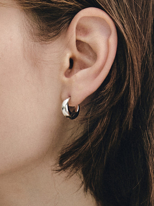 H edition Silver (W) Volume Hoop Earrings HL6E42603W9XXX