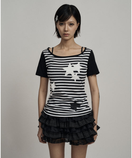ILIO Black stripe starringer top - size & reviews | Musinsa