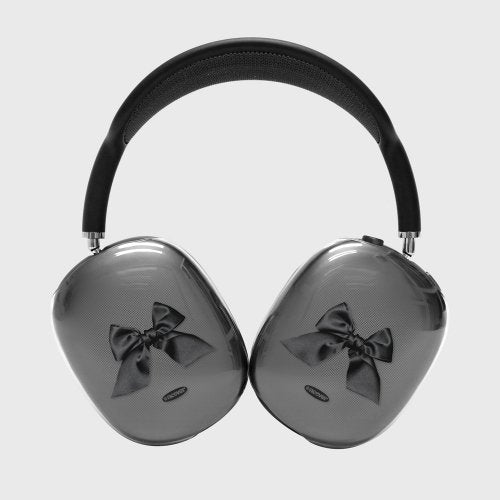 BLACK SILK RIBBON-CLEAR (AirPods Max-Clear Hard)