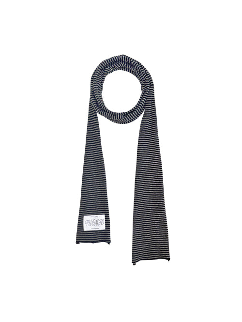 TM ESSENTIAL STRIPE SCARF [HEATHER GREY]