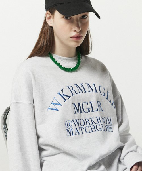 Arch Embroidery Logo Sweatshirt (Light Melange)