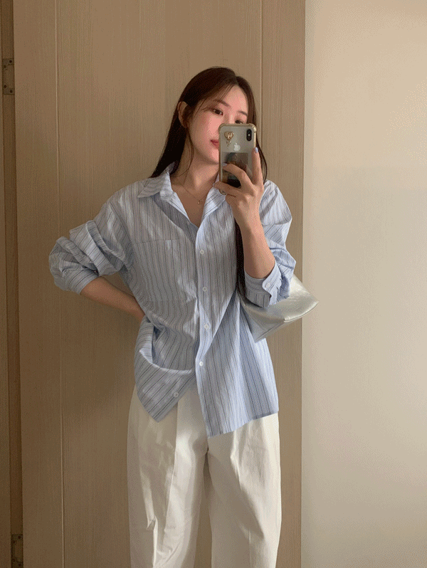 Moody Inslee [Spring/moi,et] Lettre' Stripe Shirt