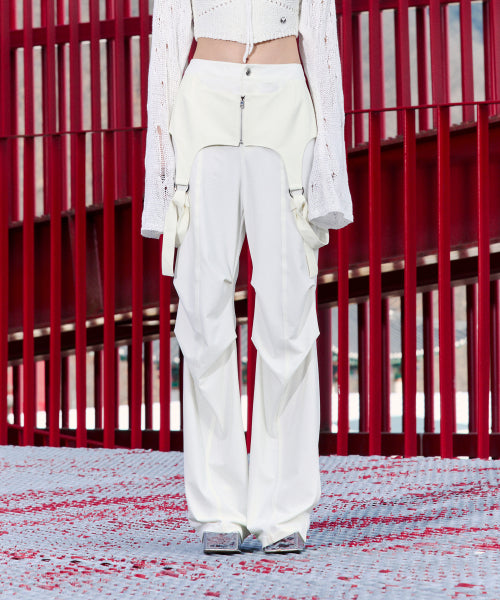 TWO-WAY ZIPPER PANTS WHITE BQ2WP001