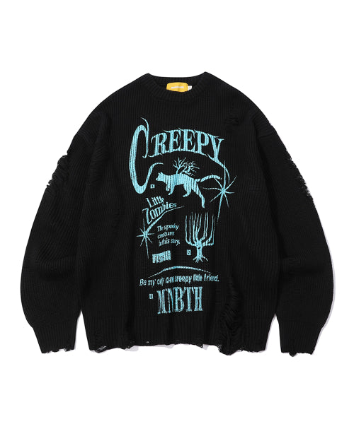 Midnight Damage Sweater (BLACK)