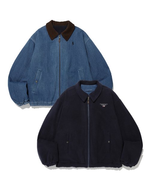 DENIM REVERSIBLE BLOUSON WASHED INDIGO