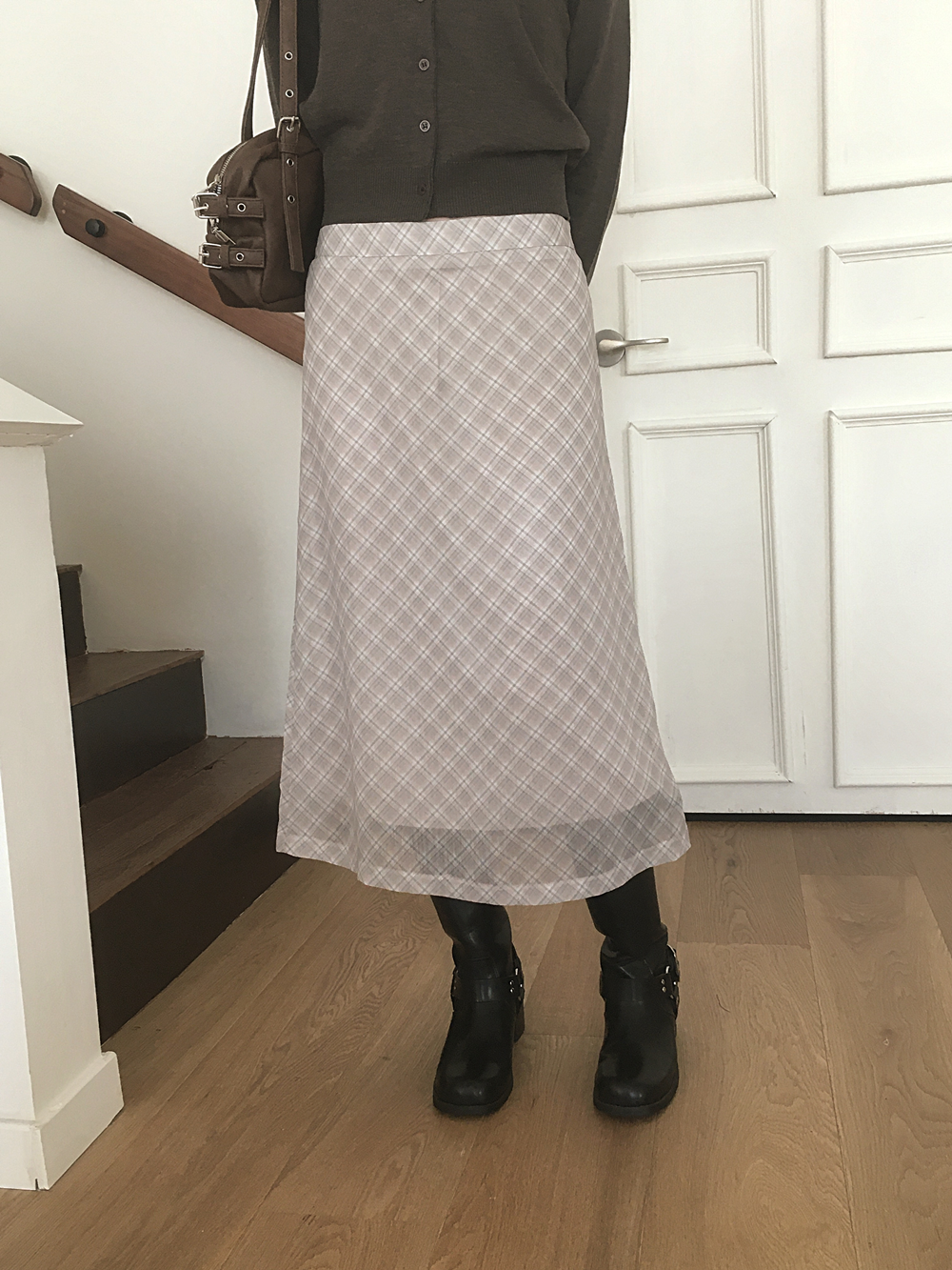 MUTCREME SEVIA CHECK Skirt