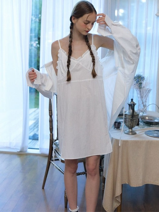 sweet slip frill mini dress_ivory