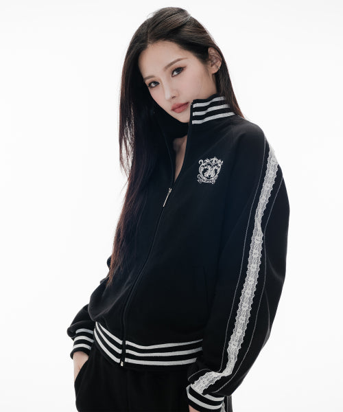 Disco Stick Track Zip-Up_Black