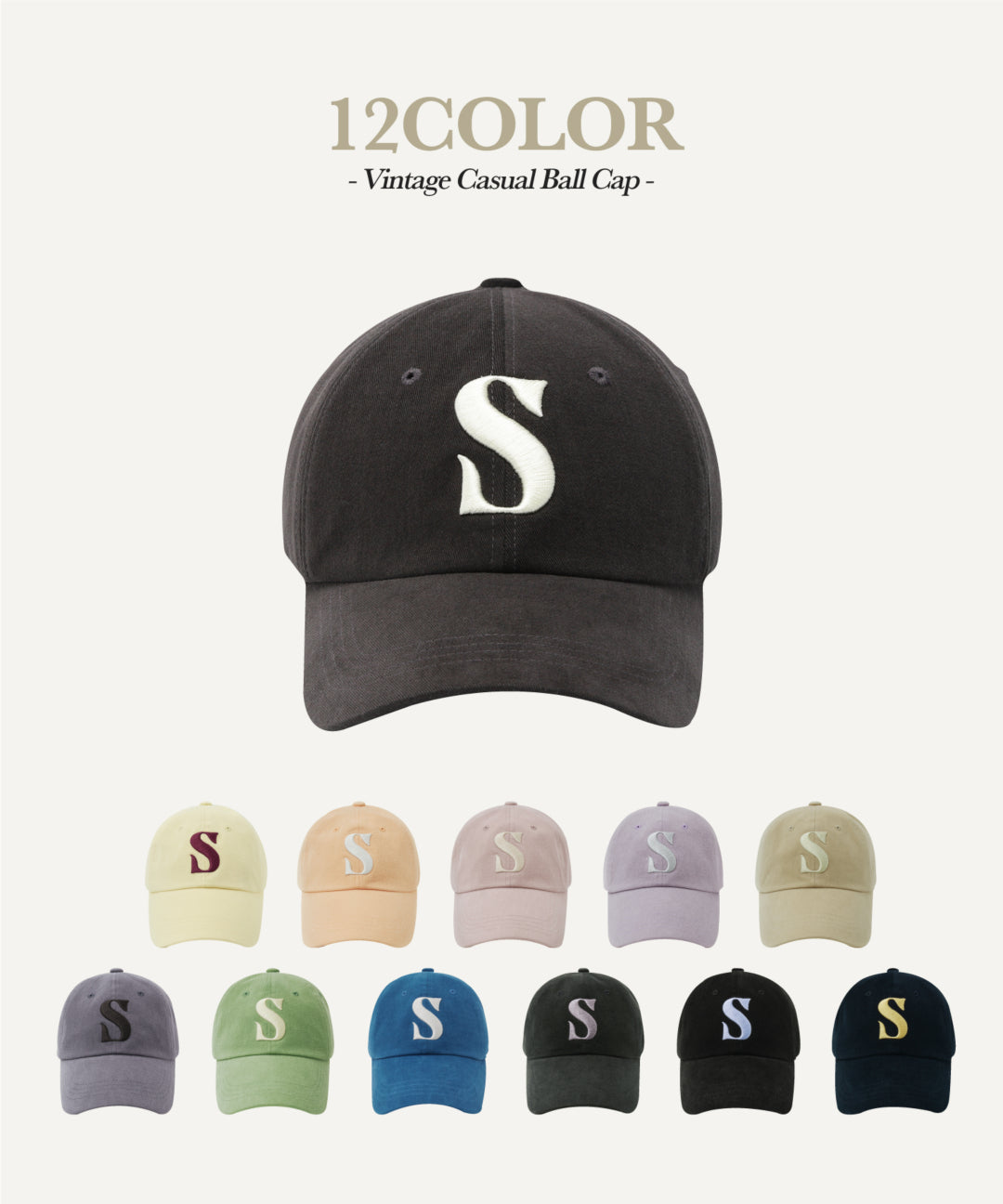 Setter Vintage Casual Ball Cap (12 Colors)