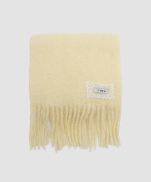 LACE LABEL HAIRY MUFFLER LEMON