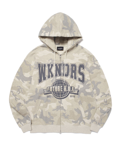 Camo zip-up hoodie