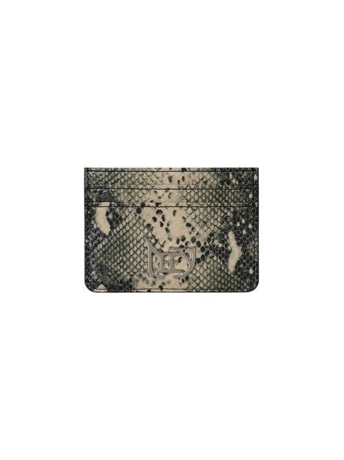 METAL LOGO CARD HOLDER SNAKE KHAKI