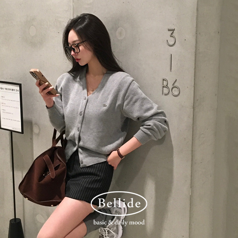 Beidelie [New Spring 🌱] [Belied Made/7 colors] Roller Pendant V-neck Cardigan