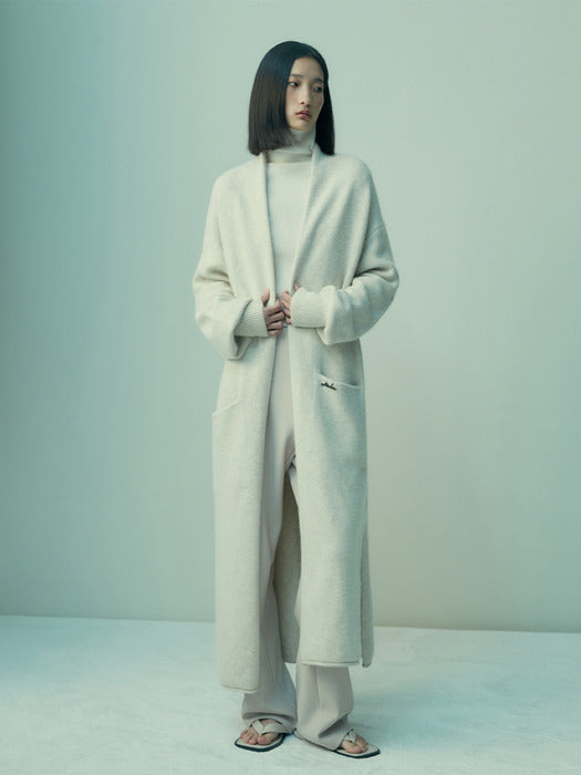 ANGORA LONG CARDIGAN OATMEAL
