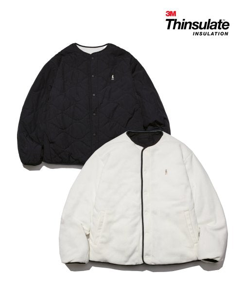 Reversible Warm Up Quilting Jacket Black / Ivory