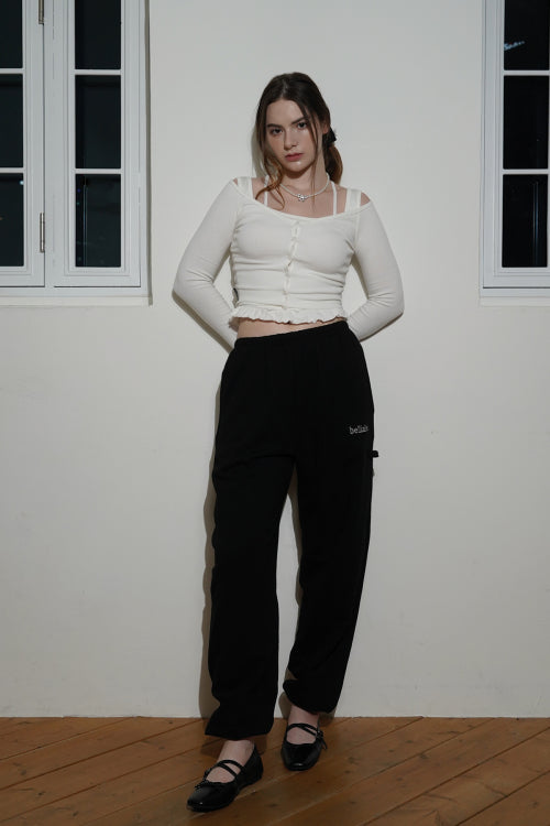 LOGO SWEATPANTS-BLACK