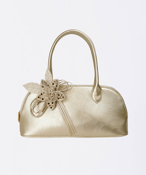 SCULPTOR Flower Bowling Bag Metallic Gold - Size & Late | Musinsa