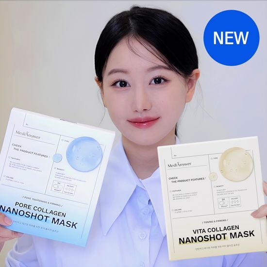 [100 Dalton Collagen/Inbora Pick] Medianswer Vita/Pore Collagen Nano Shot Mask 5 Sheets Choose 1 of 2 Types