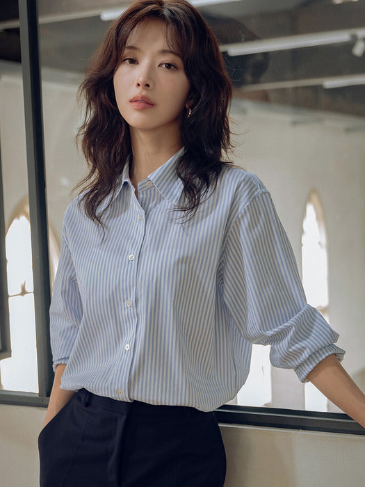 SITP5162 Loose Fit Formal ST Shirt_Light blue ST