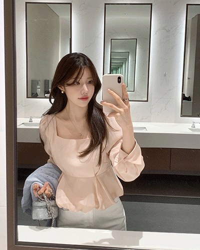 Modern Robe [🌸New Spring] Usen Balloon Slit Blouse - 3 color autumn / formal / date look / guest look blouse / balloon blouse / cut blouse