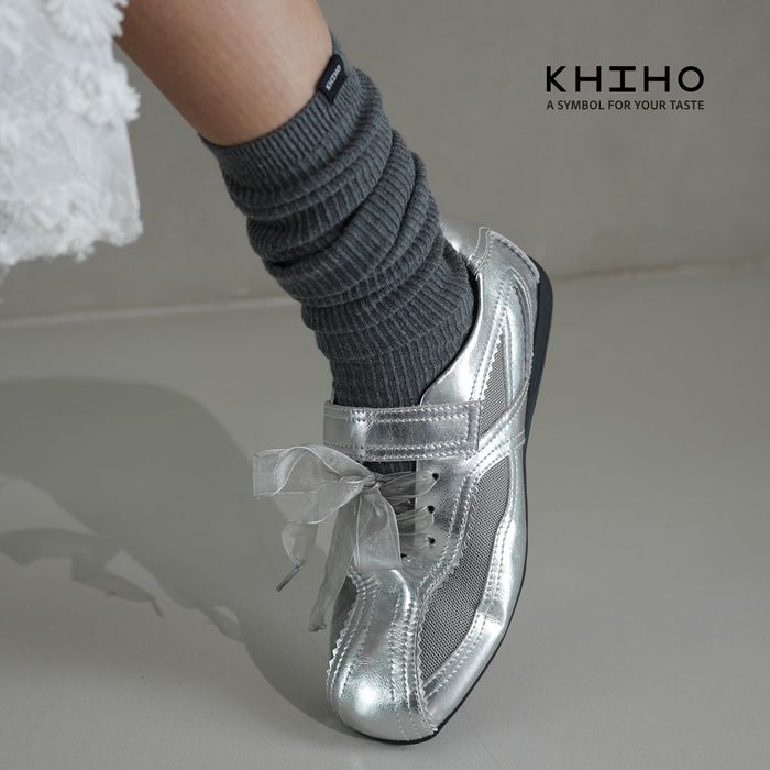 PINKING MARY JANE SNEAKERS / SILVER