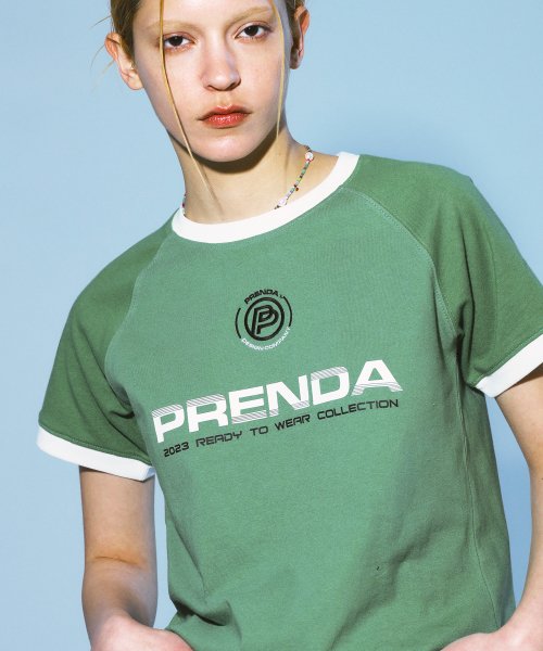 2023 Sporty Logo Raglan Tee Palm Green