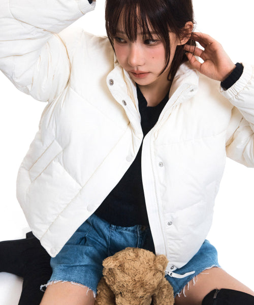 High Neck Short Puffer Padding / WHJPE4V15F