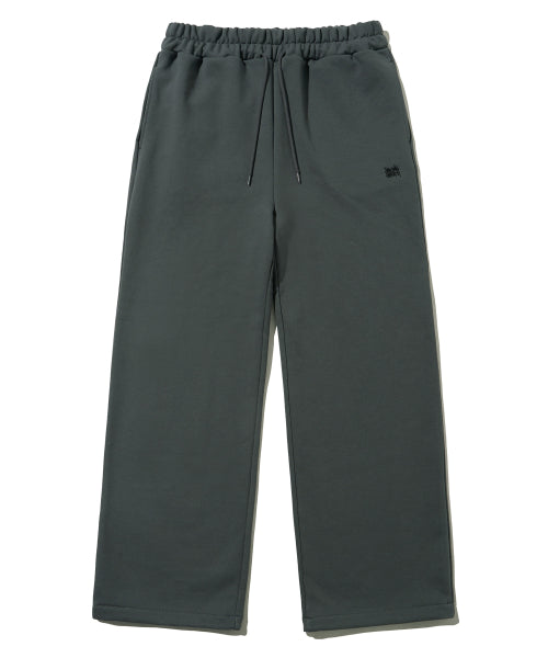 BB TAG WIDE FIT SWEAT PANTS - DARK GREEN
