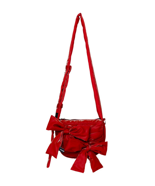 IUGAMAKARAS Knotted Micro Padding Bag (Glossy-Red) - Size & Reviews | MUSINSA