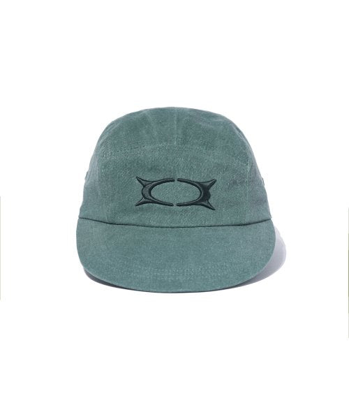 WORMHOLE LOGO PIGMENT CAMP CAP GREEN