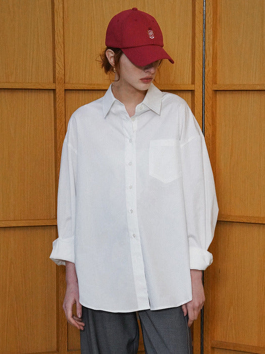 SITP5175 Oversized Fit Cloud Shirt_White