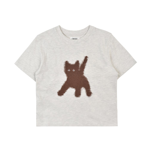 フラッシュキャッツアイクロップTシャツ[オートミール]