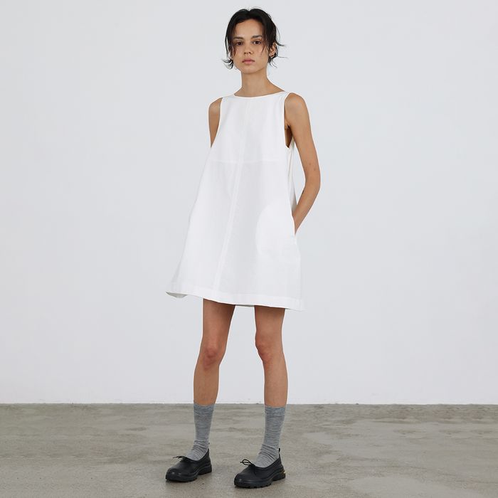 [29CM단독][21차] Stitch Mini Dress - White
