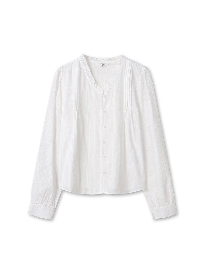 Top10 Women) Frill Neck Blouse_MTF1WC2002OWT
