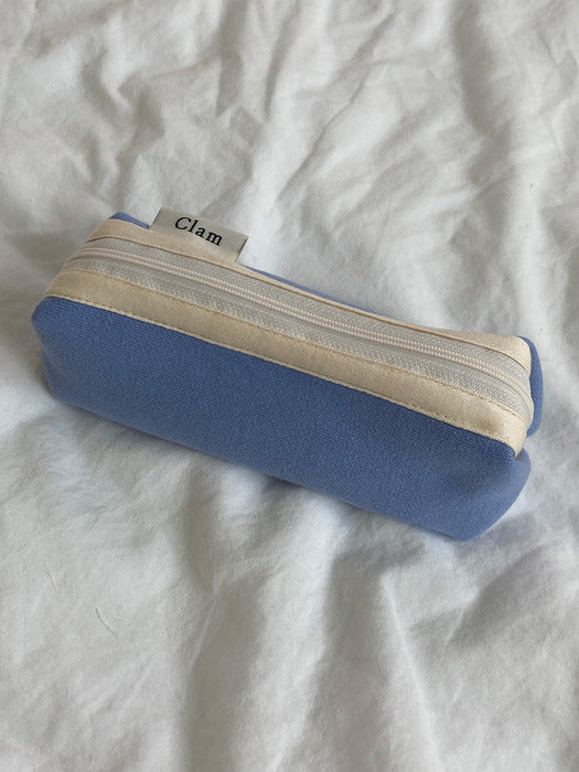 クラムラウンドペンケース_ベビーブルー