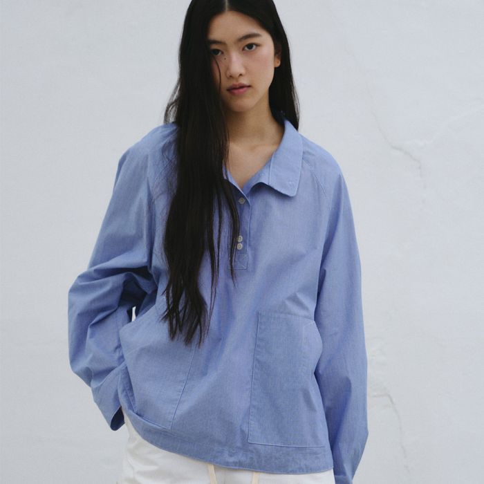 [Reservation Shipping] [29 cm Only] Wind Pocket Shirt_Blue
