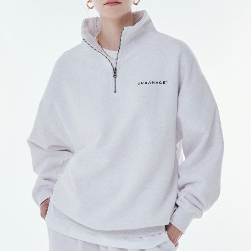 Unlimited Half-Zip White Melange
