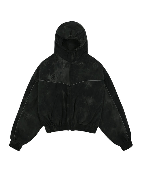 SMOKE DYED WINDBREAKER [BLACK]