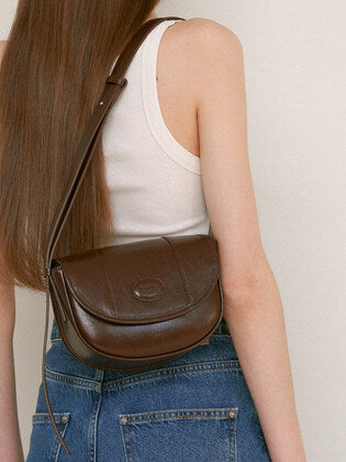 [Exclusive] Classic Leather Half Moon Mini Bag_ 3 colors
