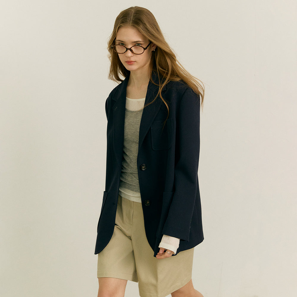 Twill Single Burton Jacket Navy