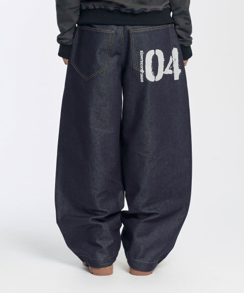 04 Curved denim pants_Indigo